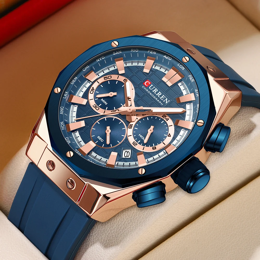 Luxury Watch Maker - CURREN Luxury Brand High Quality Chronograph