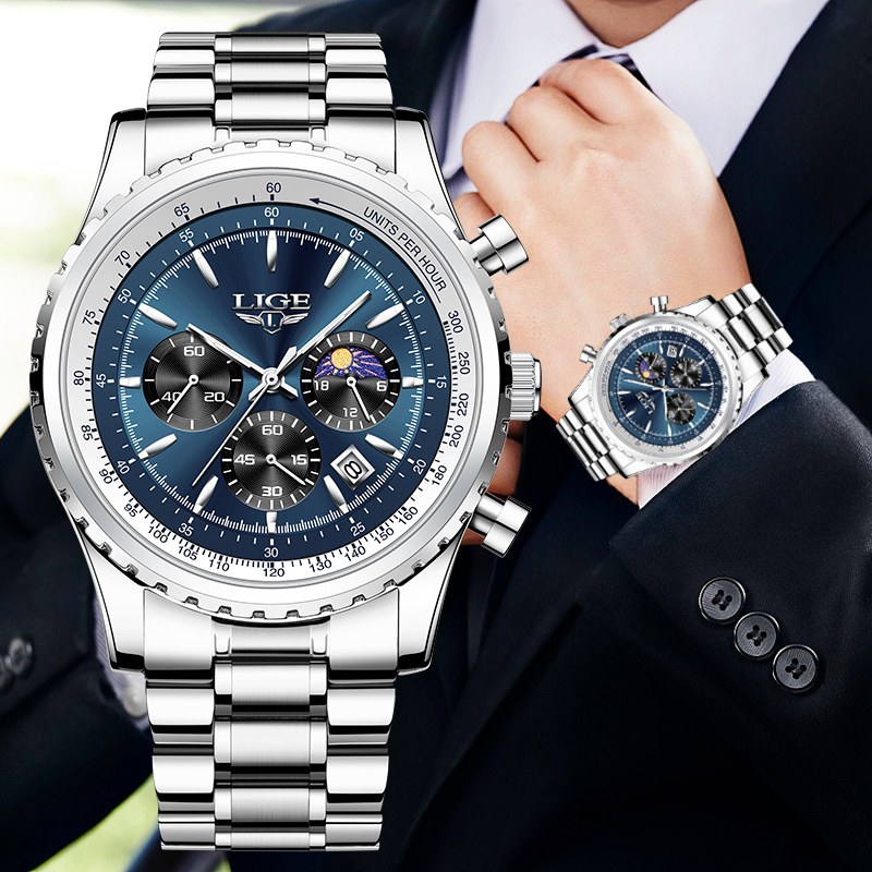 LIGE Brand Luxury Quartz Man W - Luxury Watch Maker review and price