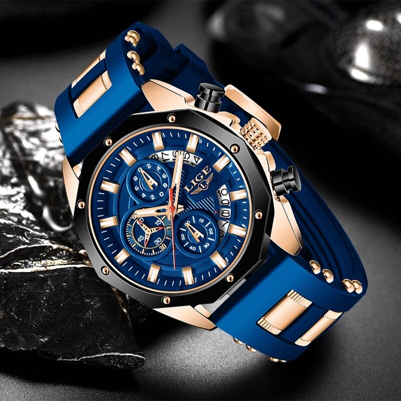 LIGE Fashion Men Watches Top B - Luxury Watch Maker review and price