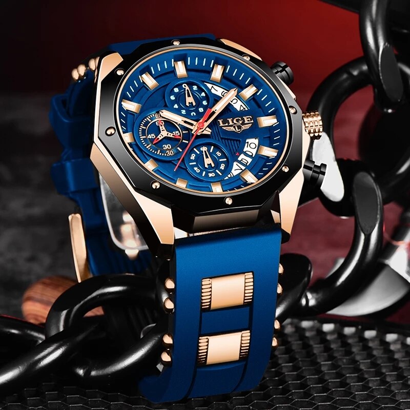 LIGE Fashion Men Watches Top B - Luxury Watch Maker review and price