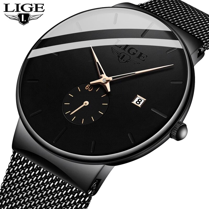 LIGE Fashion Mens Watches Top  - Luxury Watch Top 10 review and price