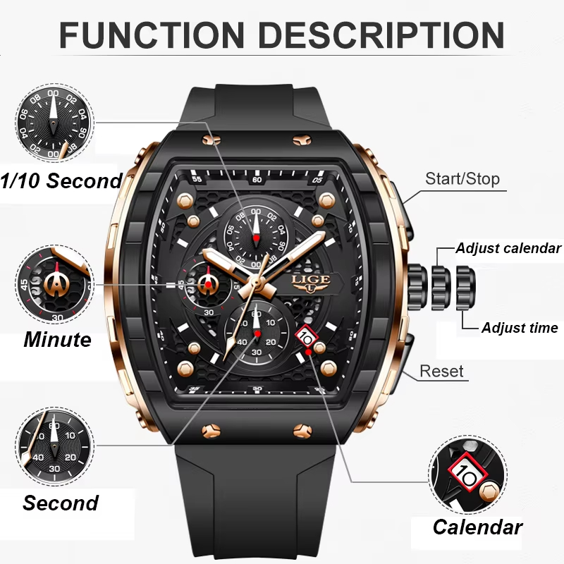 LIGE Top Brand Luxury Men Watc - Luxury Watch Maker review and price